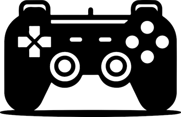 símbolo de la consola de juego mínimo ilustración plana fondo blanco 11