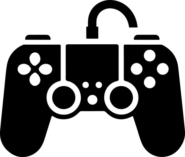 símbolo de la consola de juego mínimo ilustración plana fondo blanco 3