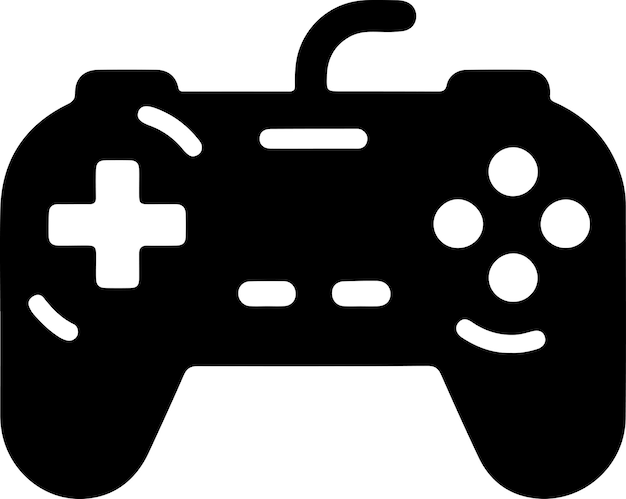 símbolo de la consola de juego mínimo ilustración plana fondo blanco 7