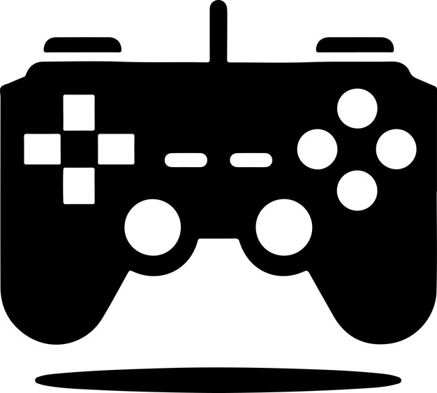símbolo de la consola de juego mínimo ilustración plana fondo blanco 8
