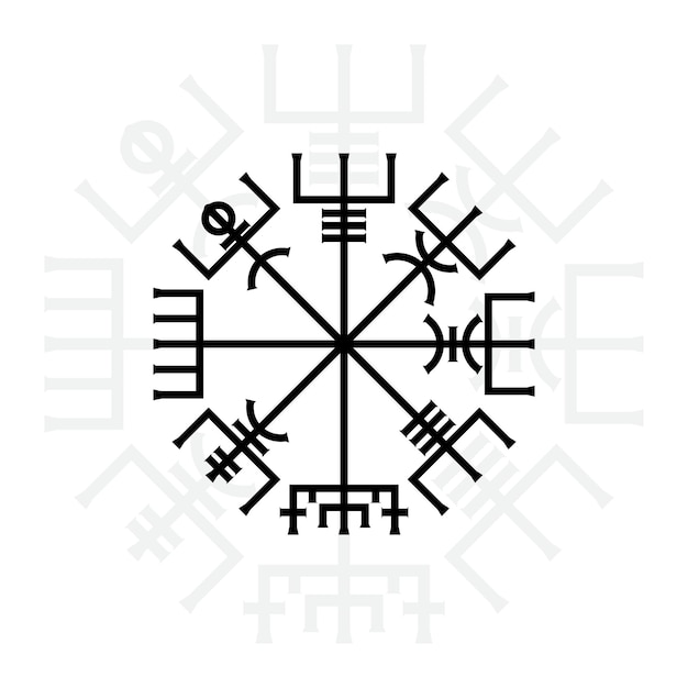 Símbolo de contorno verdadero de Vegvisir