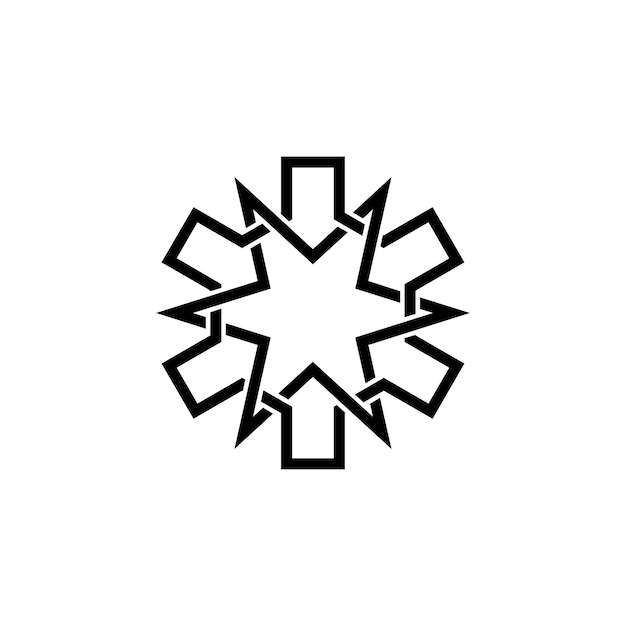 Símbolo de copo de nieve arte de clip de la forma del copo de Nieve