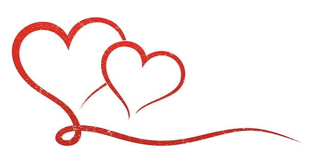El símbolo de un corazón estilizado rojo