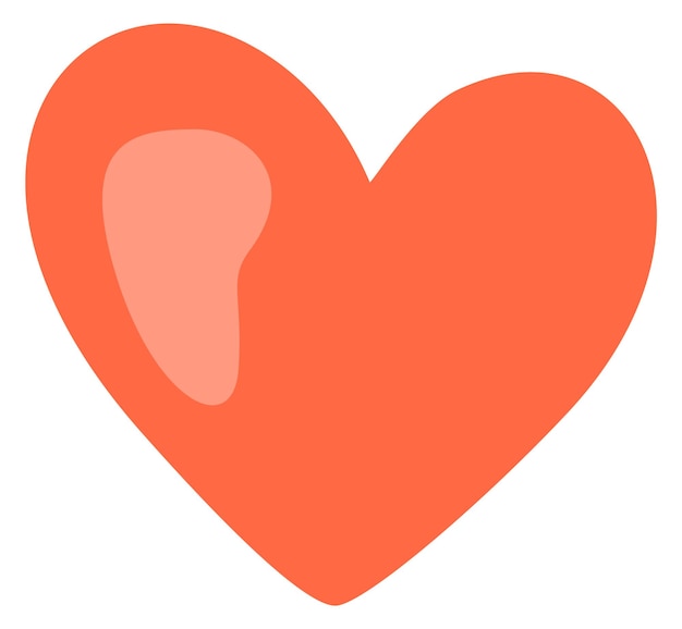 Símbolo del corazón Icono de amor rojo Signo romántico
