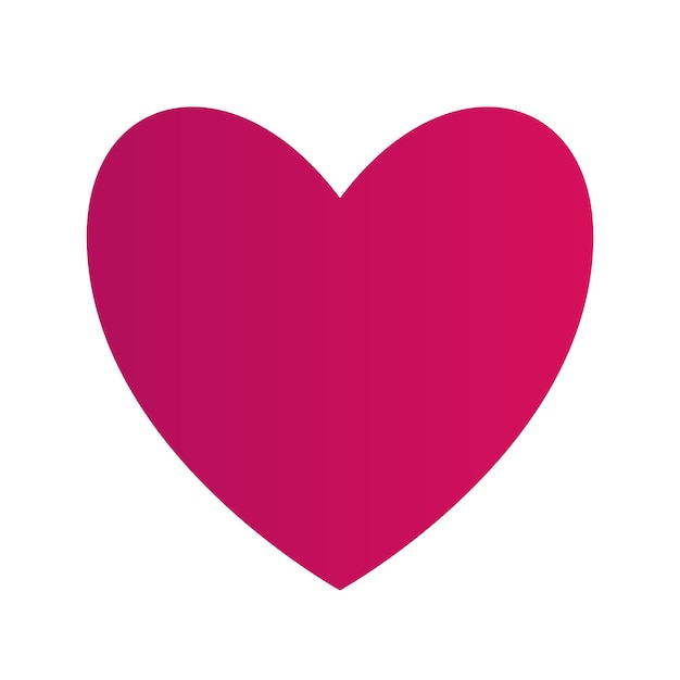 Símbolo de corazón rosa de amor ilustración aislado sobre fondo blanco