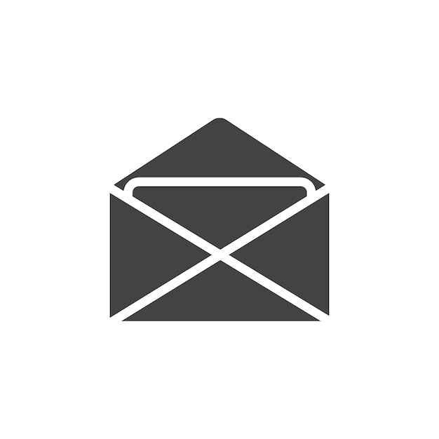 Símbolo de correo electrónico marcado en estilo llenado