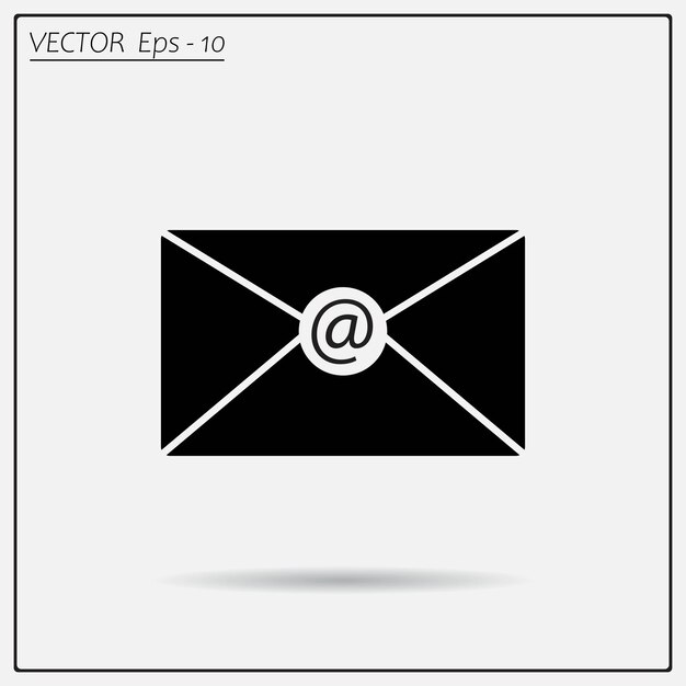 Símbolo de correo Ilustración vectorial en un fondo claro Eps 10