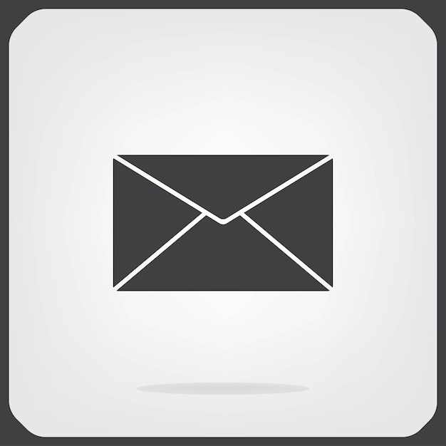 Símbolo de correo Ilustración vectorial en fondo gris Eps 10