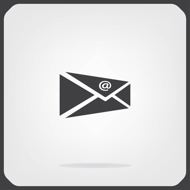 Símbolo de correo Ilustración vectorial en fondo gris Eps 10