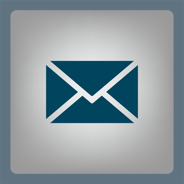 Símbolo de correo Ilustración vectorial sobre fondo gris Eps 10