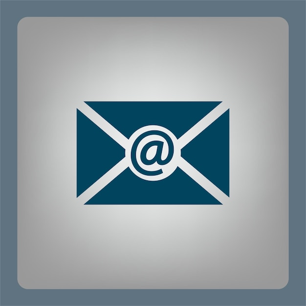 Símbolo de correo Ilustración vectorial sobre fondo gris Eps 10