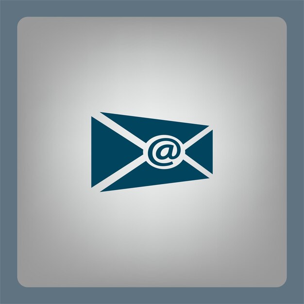 Símbolo de correo Ilustración vectorial sobre fondo gris Eps 10