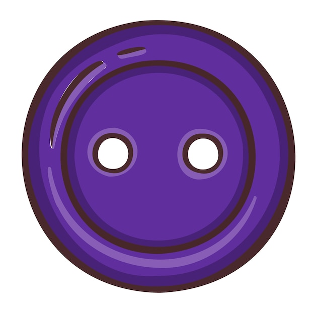 Símbolo de costura de punto botón vectorial de costura hecho a mano