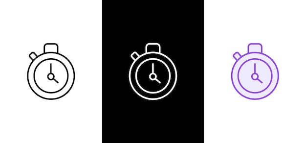 Símbolo del cronómetro Ilustración vectorial de la cuenta atrás del temporizador