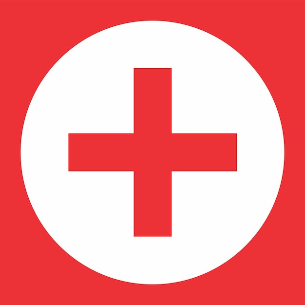 Símbolo de la Cruz Roja Icono Médico y de Salud