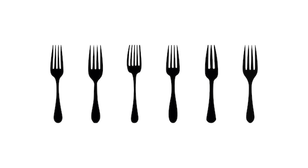 Símbolo De Cubiertos Icono De Tenedor Minimalista