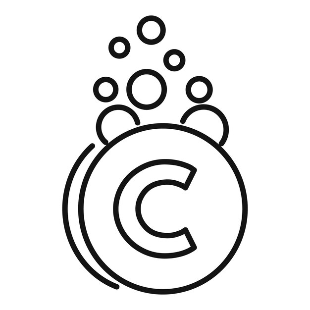 Símbolo de derechos de autor con burbujas que representan la creatividad efervescente
