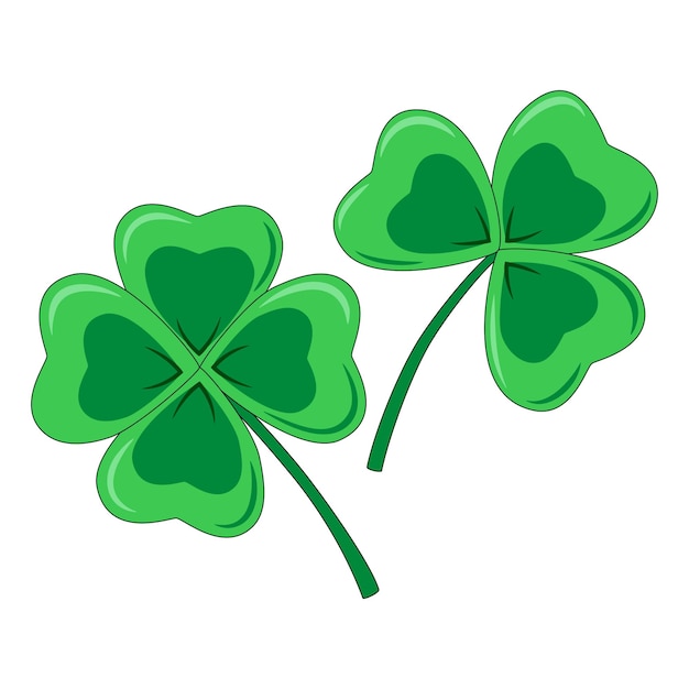 Vector símbolo del día de cuatro hojas lucky clover st patrick39s