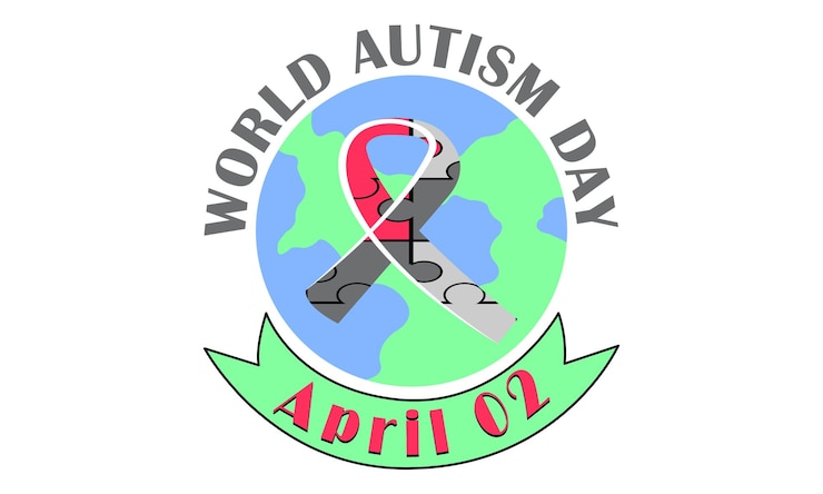 Vector un símbolo para el día mundial del autismo es el 2 de abril.