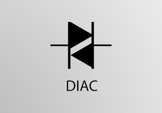 Símbolo Diac, diseño de símbolo vectorial. Símbolos de ingeniería.
