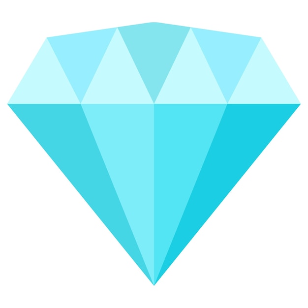 Símbolo de diamante azul aislado sobre fondo blanco
