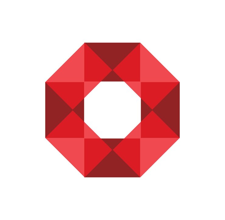 Vector símbolo de diamante rojo vector de icono de logotipo de diamante rojo