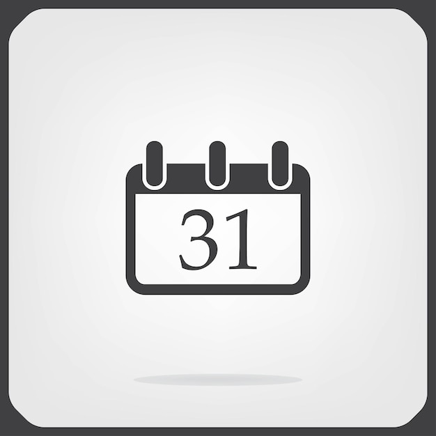 Símbolo de diario de calendario Ilustración vectorial en fondo gris Eps 10