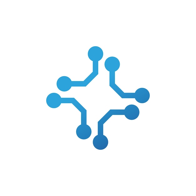 Símbolo y diseño del elemento vectorial del logotipo del circuito
