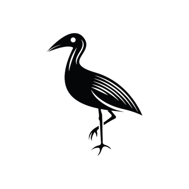Símbolo y diseño de icono de logotipo de pájaro elegante