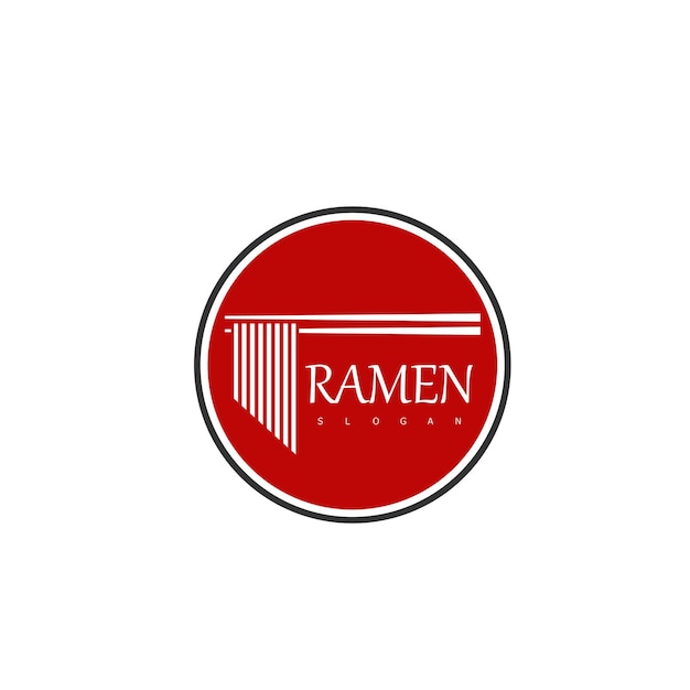 Símbolo de diseño de logotipo de comida de fideos ramen