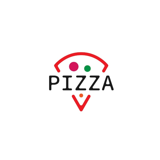 Símbolo de diseño de logotipo italiano de comida de pizza