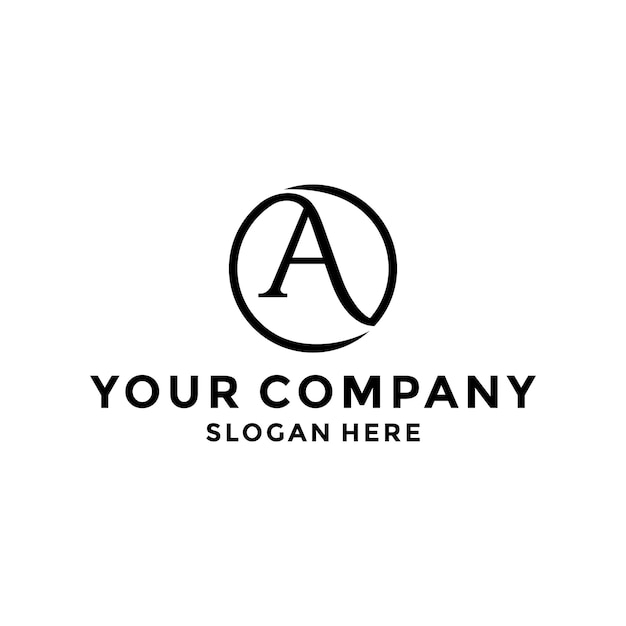 Símbolo de diseño de logotipo letra A