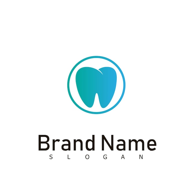 Símbolo de diseño de logotipo de salud dental de cuidado de dentista