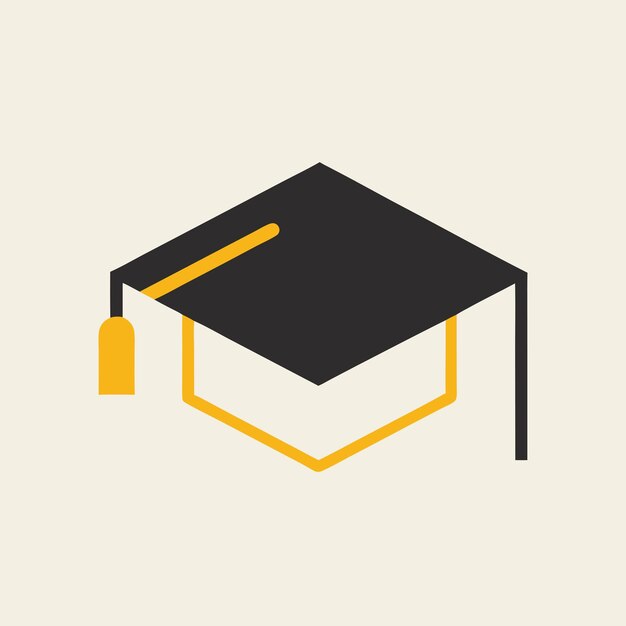 Símbolo de educación de icono de mortero diseño plano ilustración vectorial fondo blanco aislado 37