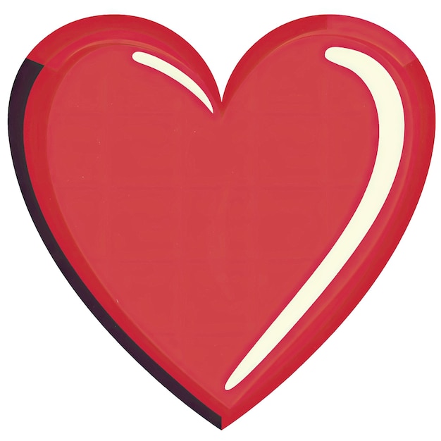 Símbolo de efecto de sello en forma de corazón vectorial