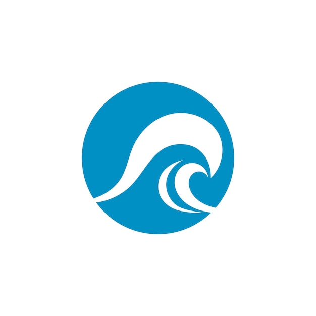 Símbolo y elemento empresarial vectorial del logotipo de onda marina