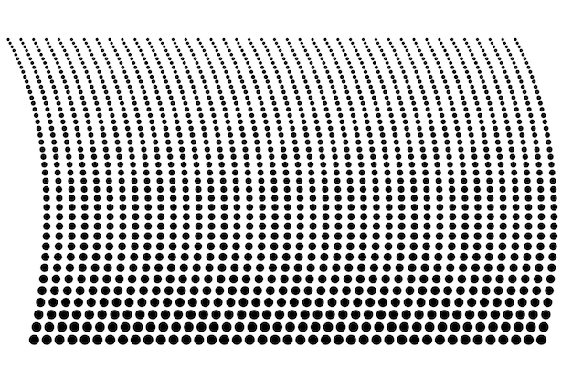 Símbolo de elementos de diseño Icono editable Círculos de semitono patrón de punto de semitono sobre fondo blanco Marco de ilustración vectorial eps 10 con puntos aleatorios abstractos negros para tecnología cosmética