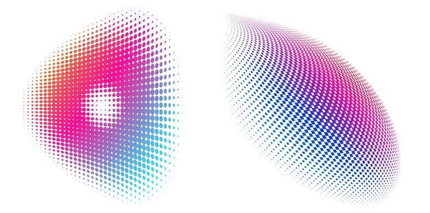 Símbolo de elementos de diseño Icono editable Patrón de puntos de medio tono en fondo blanco Ilustración vectorial eps 10 marco con puntos aleatorios abstractos negros para tecnología grandes datos