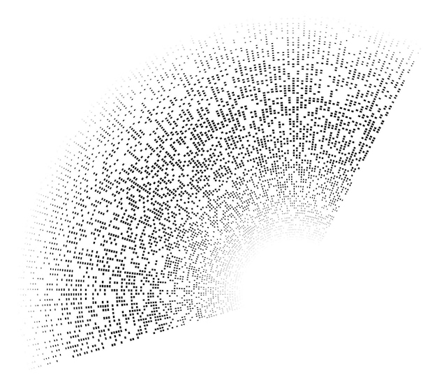 Símbolo de elementos de diseño Marco de medio tono editable patrón de círculo de puntos en fondo blanco Ilustración vectorial eps 10 marco con puntos aleatorios negros Frontera redonda Icono utilizando textura de puntos de círculo medio tono