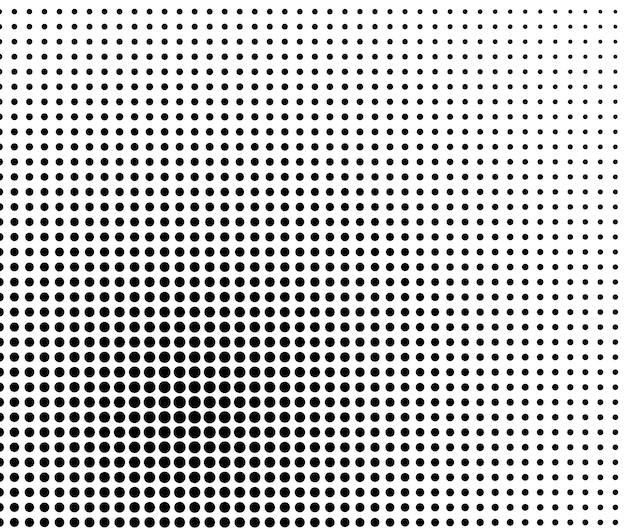 Símbolo de elementos de diseño Patrón de círculo de punto de marco de semitono de color editable sobre fondo blanco Marco de ilustración vectorial eps 10 con puntos negros aleatorios Icono de borde redondo usando texto de puntos de círculo de semitono