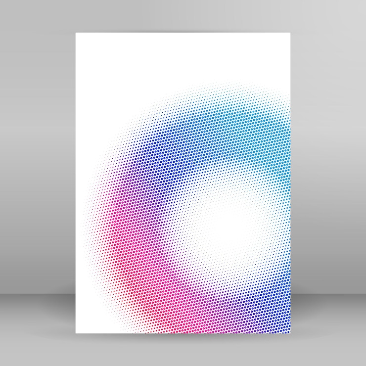 Vector símbolo de elementos de diseño patrón de círculo de punto de marco de semitono de color editable sobre fondo blanco marco de ilustración vectorial eps 10 con puntos negros aleatorios icono de borde redondo usando texto de puntos de círculo de semitono