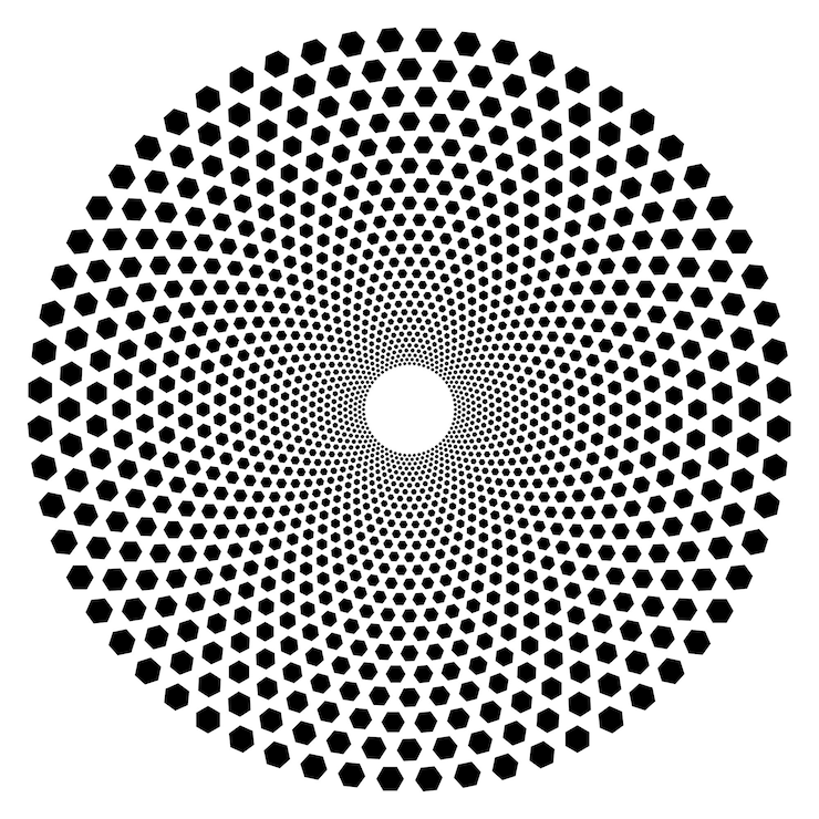 Vector símbolo de elementos de diseño patrón de círculo de punto de marco de semitono de color editable sobre fondo blanco marco de ilustración vectorial eps 10 con puntos negros aleatorios icono de borde redondo usando texto de puntos de círculo de semitono