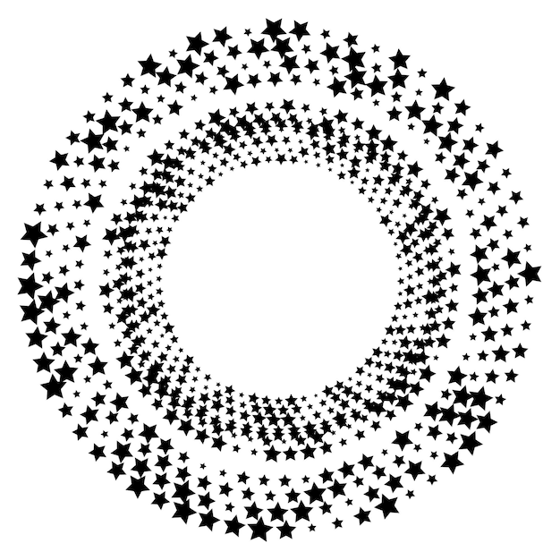 Símbolo de elementos de diseño Patrón de círculo de punto de marco de semitono de color editable sobre fondo blanco Marco de ilustración vectorial eps 10 con puntos negros aleatorios Icono de borde redondo usando texto de puntos de círculo de semitono