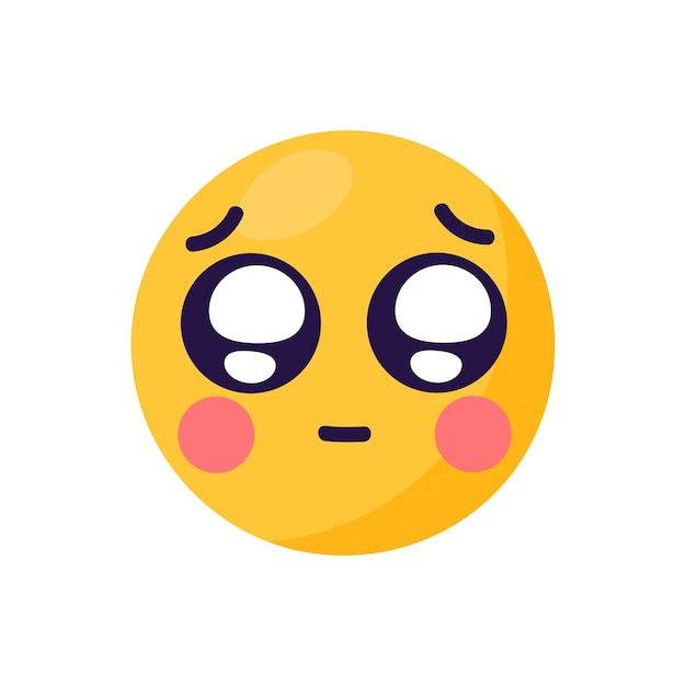 Símbolo de emoji vectorial triste para la red social