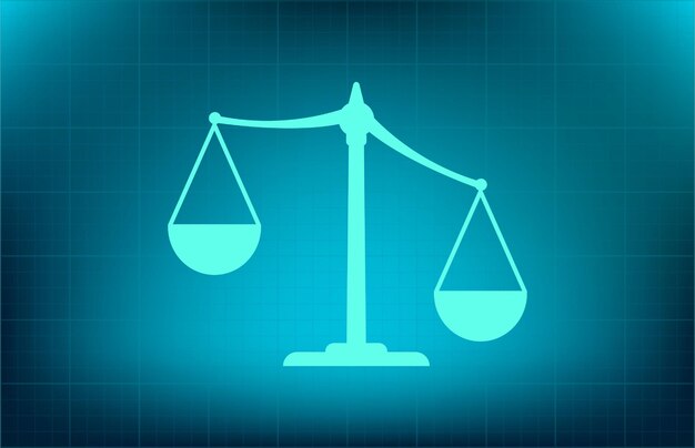 Símbolo de equilibrio de las escalas Icono del vector