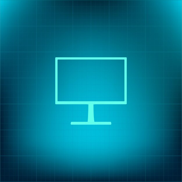Símbolo de equipo de oficina para portátiles y monitores Ícono vectorial
