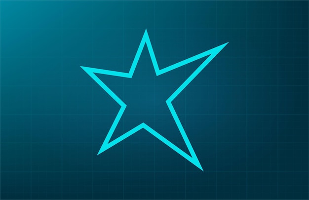 Símbolo de estrella Ilustración vectorial en fondo azul Eps 10