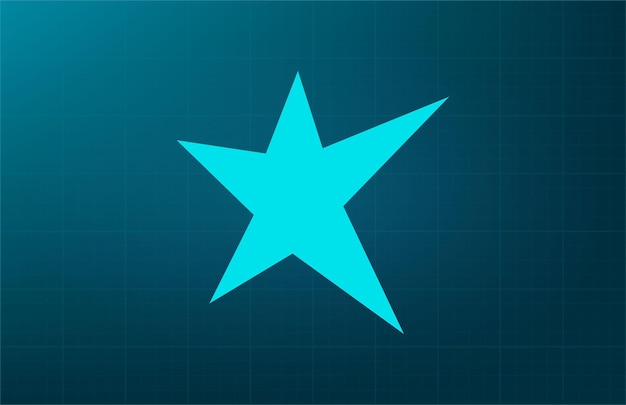 Símbolo de estrella Ilustración vectorial en fondo azul Eps 10