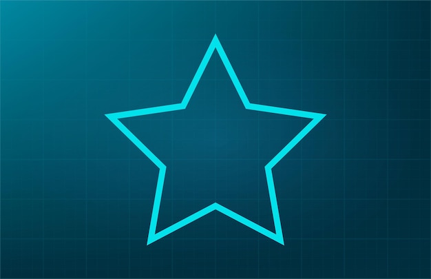 Símbolo de estrella Ilustración vectorial en fondo azul Eps 10