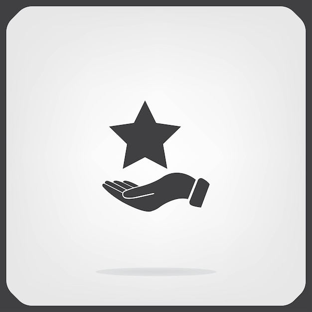 Símbolo de estrella Ilustración vectorial en fondo gris Eps 10